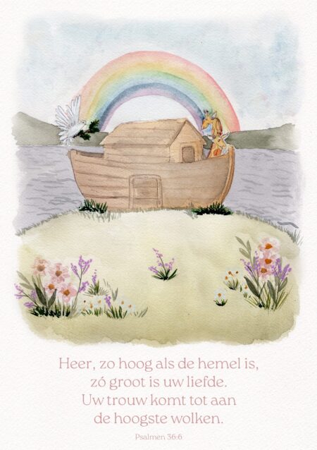 Psalm 36:6 Heer, zo hoog als de hemel is, zó groot is uw liefde.